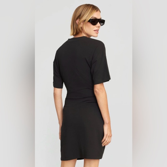 EUC 🖤 MODERN CITIZEN Fallon T-Shirt Wrap Dress | Black | Organic Cotton | 1X 🖤 - Picture 4 of 12